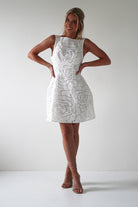 Lanie Round Neck Mini Dress | White - Oh Hello Clothing