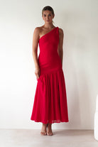 Larson Bodycon Maxi Dress | Red | Oh Hello Clothing | XS (6)