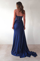 Lavelle Glitter Bodycon Gown | Navy - Oh Hello Clothing