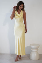 Leah Cowl Neckline Maxi  | Yellow - Oh Hello Clothing