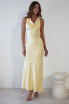 Leah Cowl Neckline Maxi  | Yellow - Oh Hello Clothing
