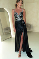 Leonardo Diamante Bodycon Gown | Black - Oh Hello Clothing