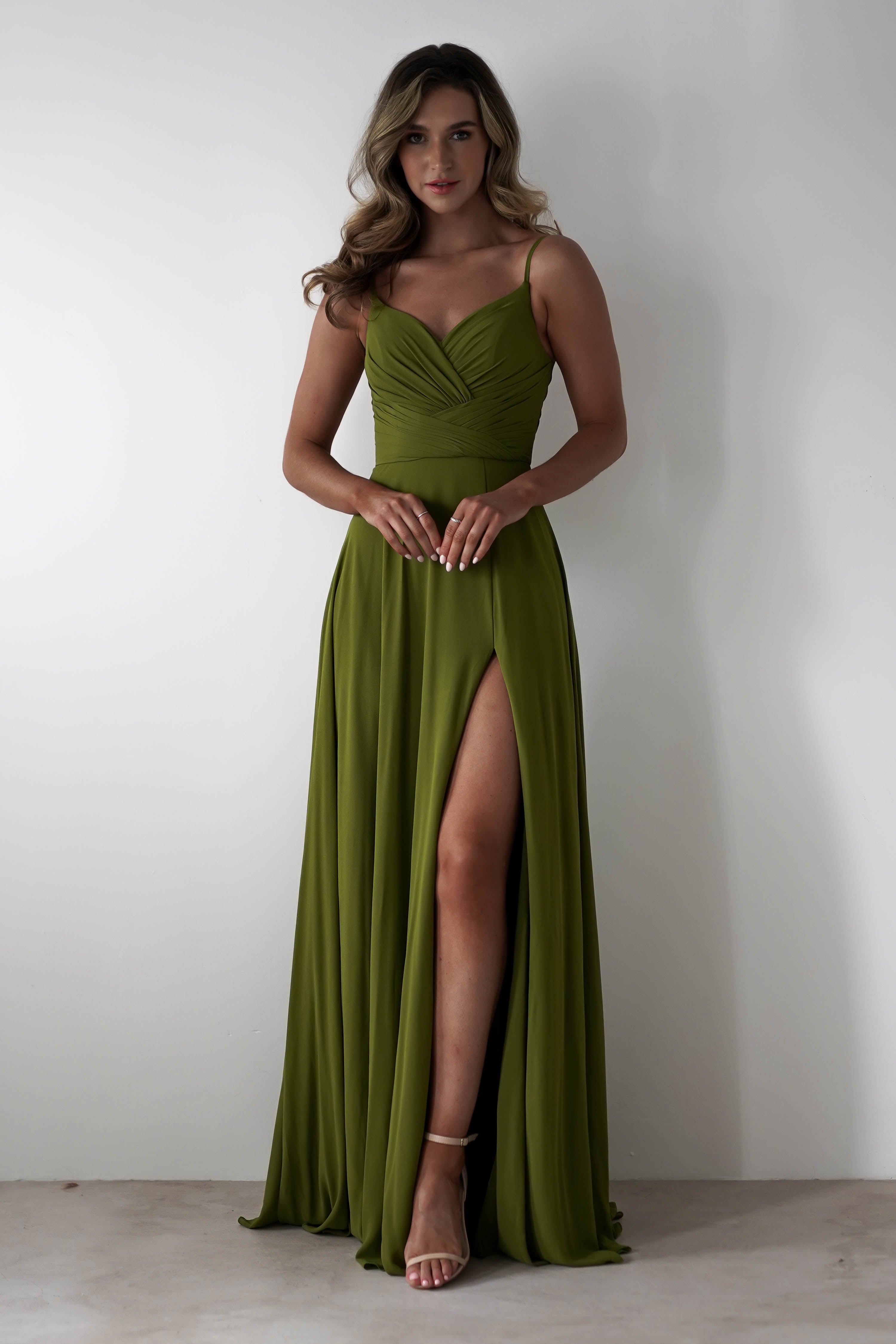 Lupita Chiffon Maxi Dress | Lime - Oh Hello Clothing