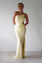 Lyra Soft Matte Satin Maxi  | Yellow - Oh Hello Clothing