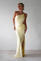 Lyra Soft Matte Satin Maxi  | Yellow - Oh Hello Clothing