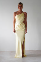 Lyra Soft Matte Satin Maxi  | Yellow - Oh Hello Clothing