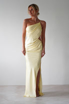 Lyra Soft Matte Satin Maxi  | Yellow - Oh Hello Clothing