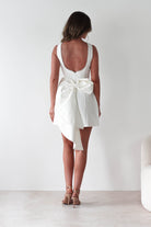 Maria Pearl Bow Detail Mini  | White - Oh Hello Clothing