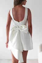 Maria Pearl Bow Detail Mini  | White - Oh Hello Clothing