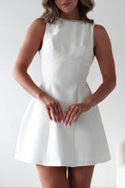 Maria Pearl Bow Detail Mini  | White - Oh Hello Clothing