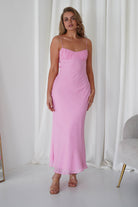 Maya Low Back Midaxi  | Pink - Oh Hello Clothing