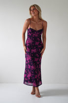 Merlo Low Back Midaxi  | Grape Print - Oh Hello Clothing