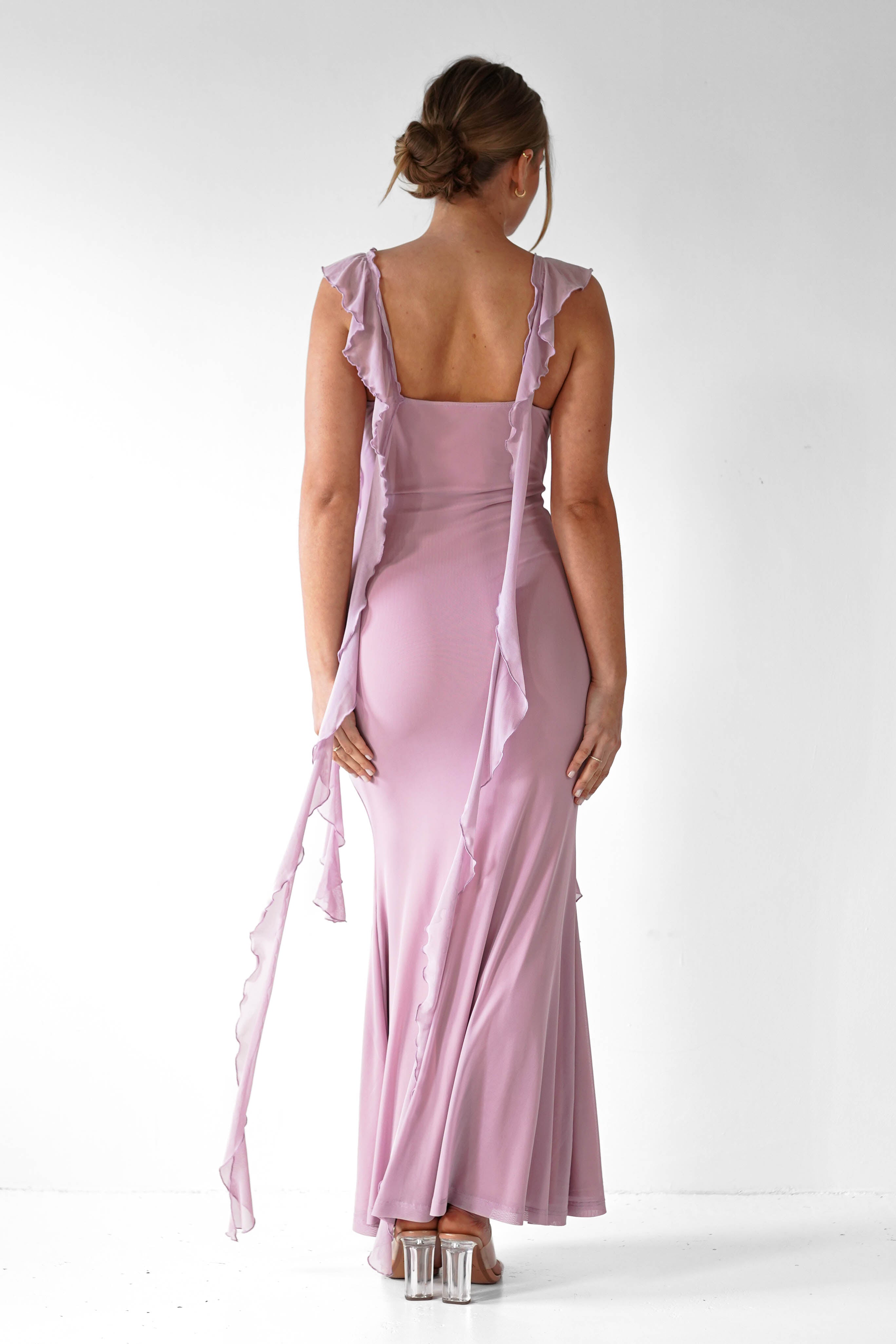 Miranda Ruffle Midaxi  | Mauve - Oh Hello Clothing