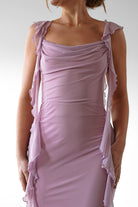 Miranda Ruffle Midaxi  | Mauve - Oh Hello Clothing