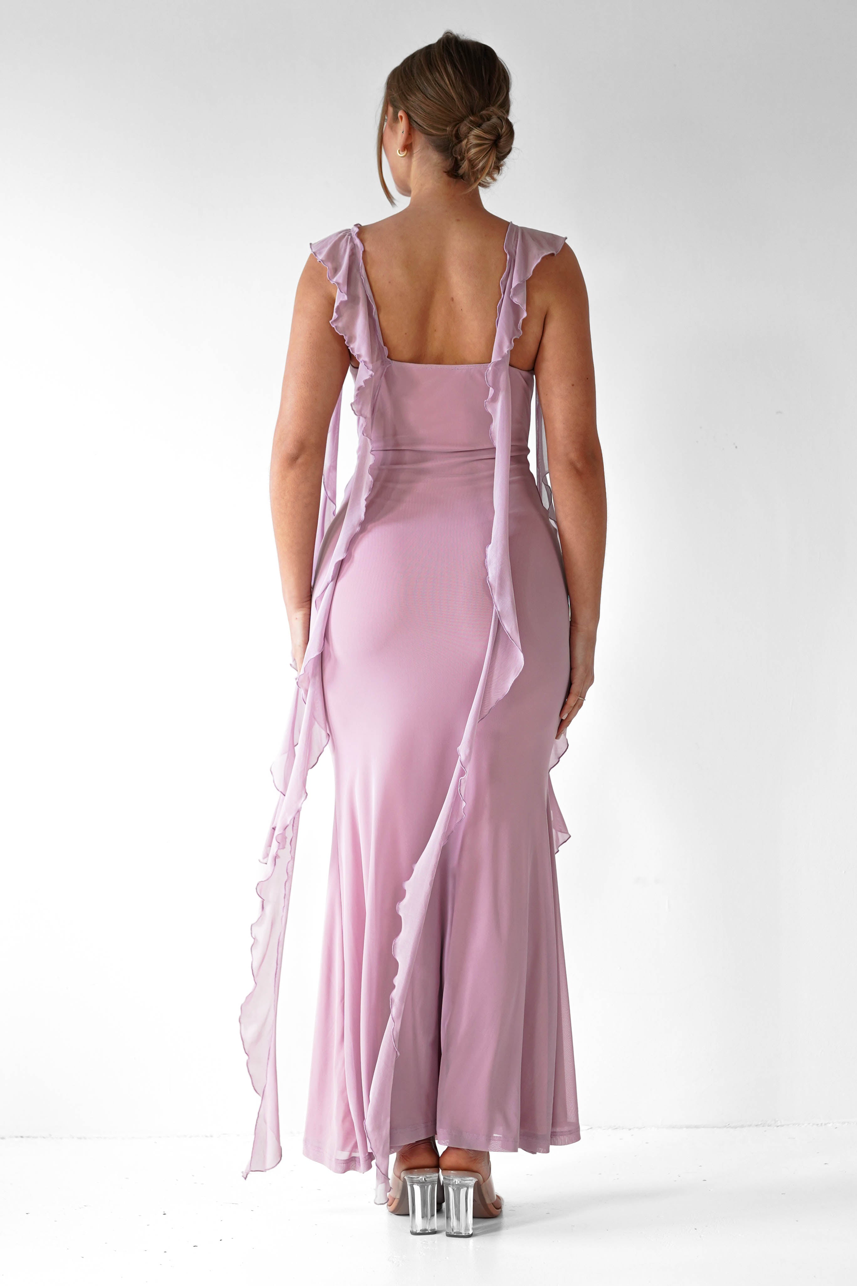Miranda Ruffle Midaxi  | Mauve - Oh Hello Clothing