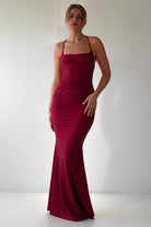 Monette Bodycon Maxi Gown | Burgundy - Oh Hello Clothing