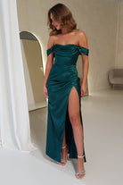 Monica Off The Shoulder Gown | Emerald Green | Oh Hello Clothing | XS (6)