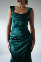 Monica Off The Shoulder Gown | Emerald Green - Oh Hello Clothing