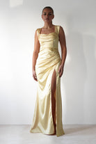 Monica Off The Shoulder Gown | Yellow - Oh Hello Clothing