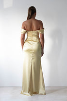 Monica Off The Shoulder Gown | Yellow - Oh Hello Clothing