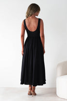 Monroe Skater Midaxi  | Black - Oh Hello Clothing