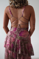 Morgana Floral Ruffle Maxi Dress | Mixed Print | Oh Hello Clothing | XS (6)
