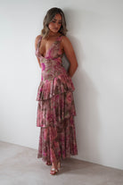 sasha Dresses Morgana Floral Ruffle Maxi Dress | Mixed Print