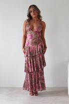 sasha Dresses Morgana Floral Ruffle Maxi Dress | Mixed Print