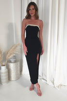 Nylia Strapless Bodycon Maxi Dress | Black | Oh Hello Clothing | XS (6)