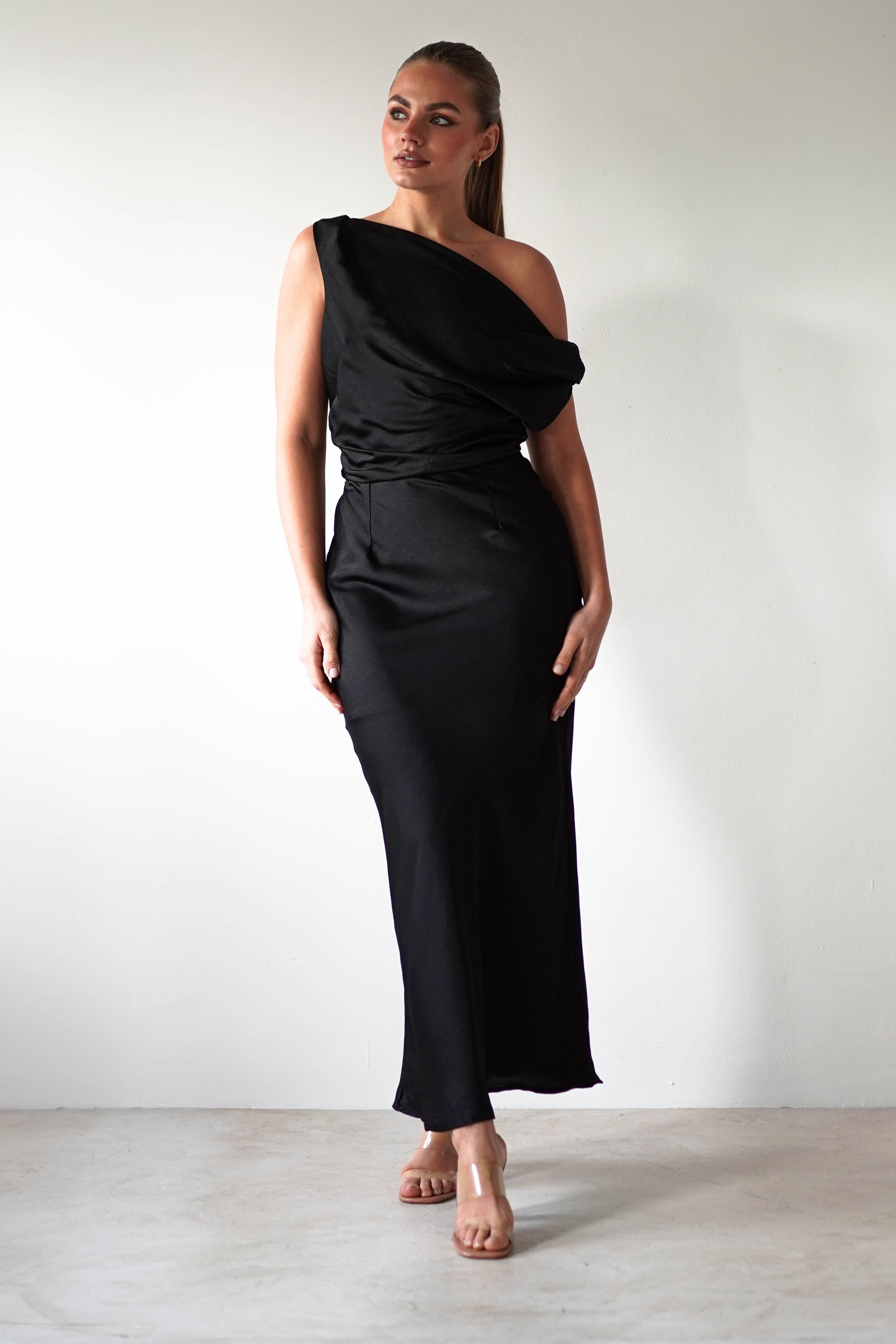 Odelle Soft Off The Shoulder Maxi | Black - Oh Hello Clothing