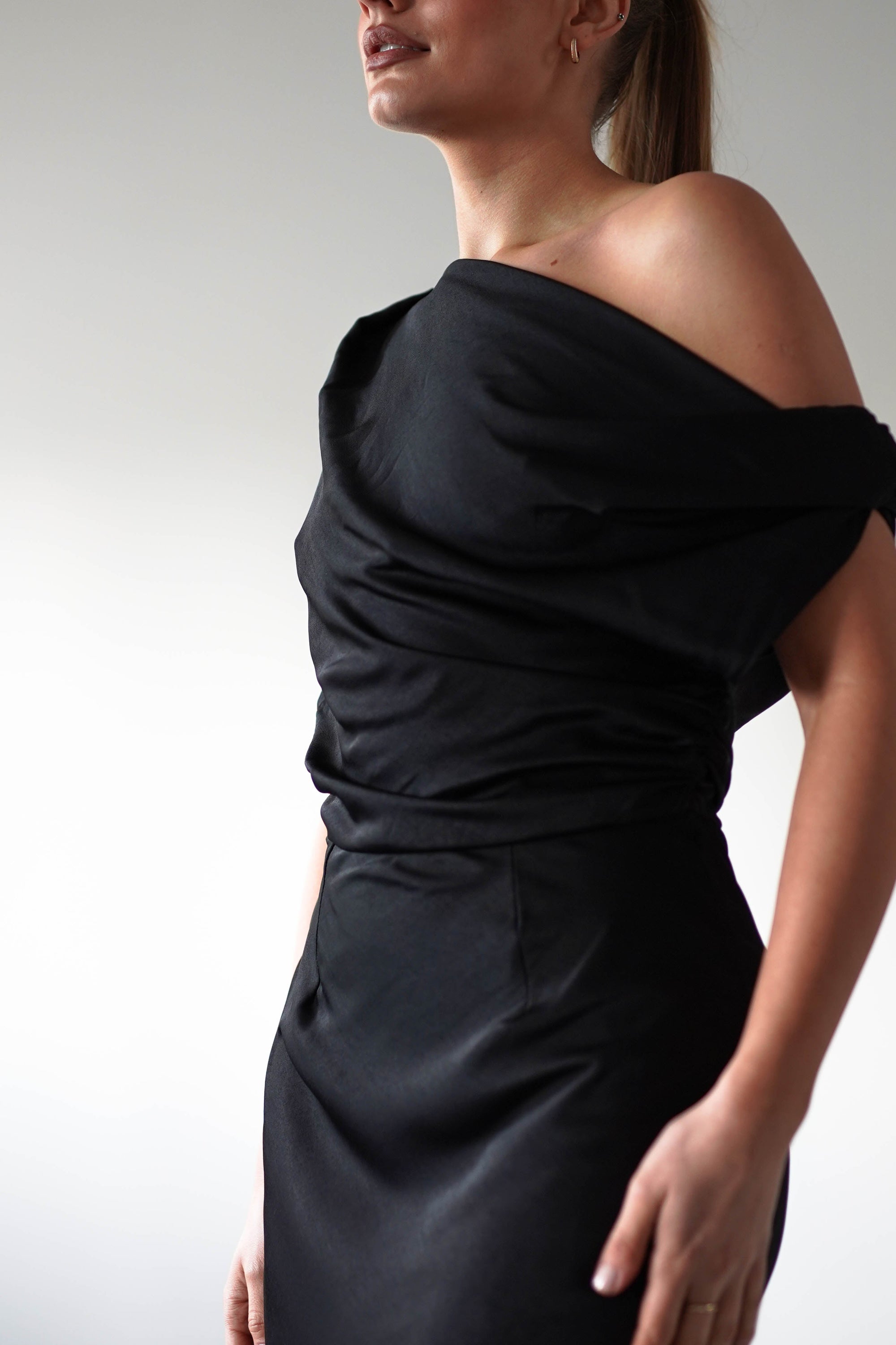 Odelle Soft Off The Shoulder Maxi | Black - Oh Hello Clothing