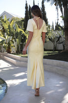 Olivia Soft Matte Satin Maxi  | Yellow - Oh Hello Clothing