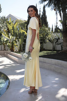 Olivia Soft Matte Satin Maxi  | Yellow - Oh Hello Clothing