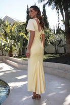 Olivia Soft Matte Satin Maxi  | Yellow - Oh Hello Clothing
