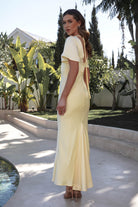 Olivia Soft Matte Satin Maxi  | Yellow - Oh Hello Clothing