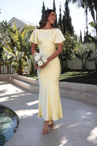 Olivia Soft Matte Satin Maxi  | Yellow - Oh Hello Clothing