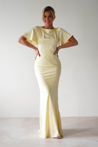Olivia Soft Matte Satin Maxi  | Yellow - Oh Hello Clothing