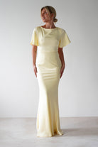 Olivia Soft Matte Satin Maxi  | Yellow - Oh Hello Clothing