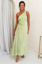 Olsen Pleated Maxi Dress | Light Green | Oh Hello Clothing | XS (6)