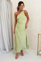 Olsen Pleated Maxi Dress | Light Green | Oh Hello Clothing | XS (6)