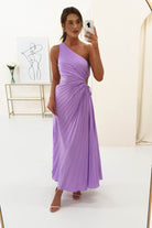Olsen Pleated Maxi Dress | Lilac | Oh Hello Clothing | XS (6)