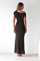 Vera & Lucy Dresses Pascal Bodycon Embellished Maxi Dress | Brown