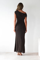 Vera & Lucy Dresses Pascal Bodycon Embellished Maxi Dress | Brown