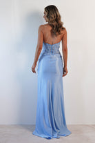 Perla Embellished Gown | Light Blue - Oh Hello Clothing