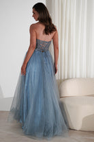 Priscilla Princess Glitter Gown | Dusty Blue - Oh Hello Clothing