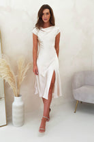 Ranela Twist Back Detail Midi | Champagne - Oh Hello Clothing