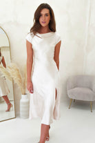 Ranela Twist Back Detail Midi | Champagne - Oh Hello Clothing