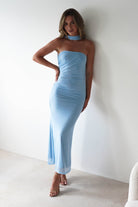 Ravello Strapless Maxi Dress | Blue | Oh Hello Clothing | XS (6)