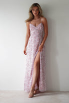 Remi Floral Chiffon Maxi  | Pink - Oh Hello Clothing