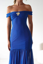 Robin Off The Shoulder Maxi Dress | Cobalt Blue | Oh Hello Clothing | XS (6)